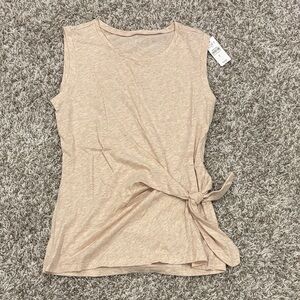 LOFT Women's Cream Tie-Front Tank Top